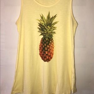 Pineapple yellow tank top